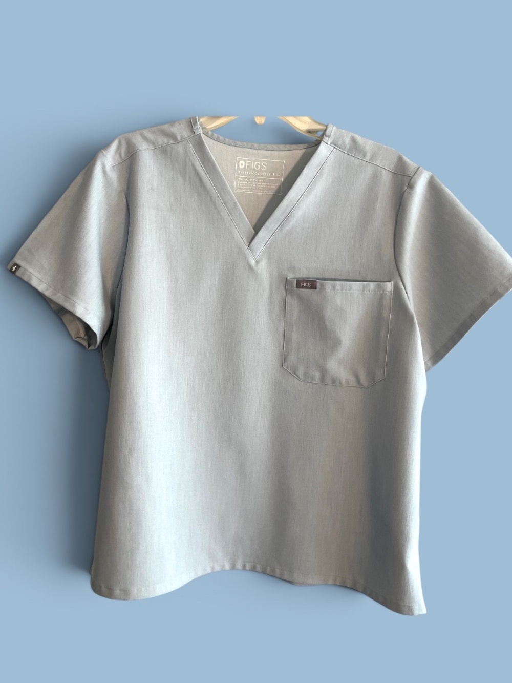 Figs Chambray (#6580) Catarina Scrub Top Size XL